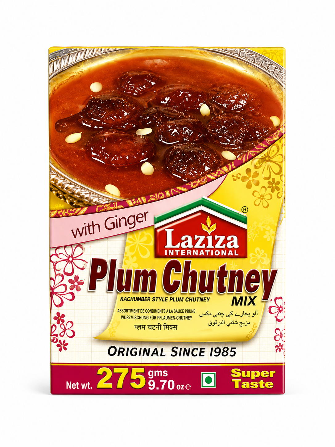 Laziza/Lazzat Plum Chutney Mix with Ginger 275g