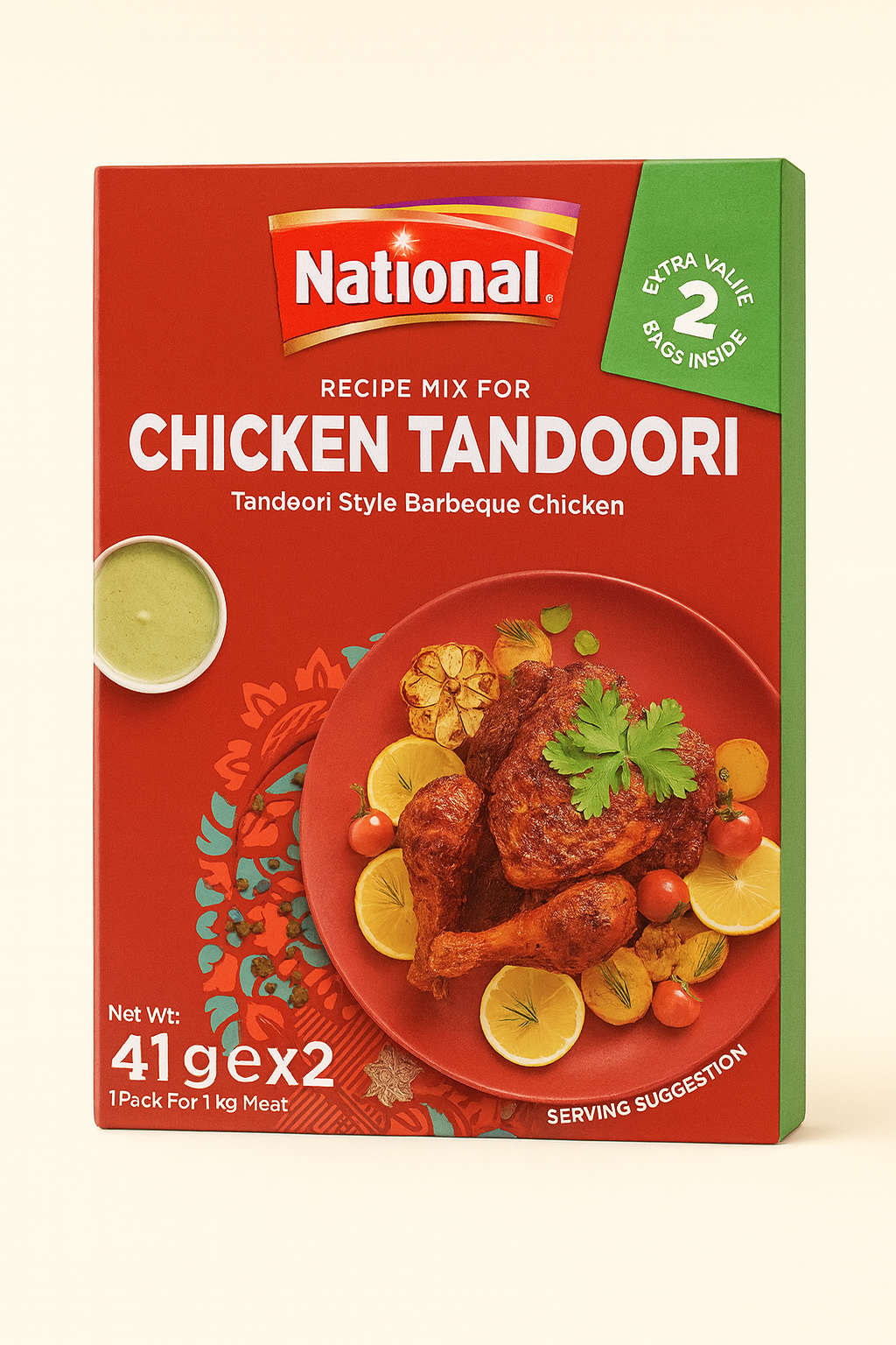 National Chicken Tandoori 2x41g