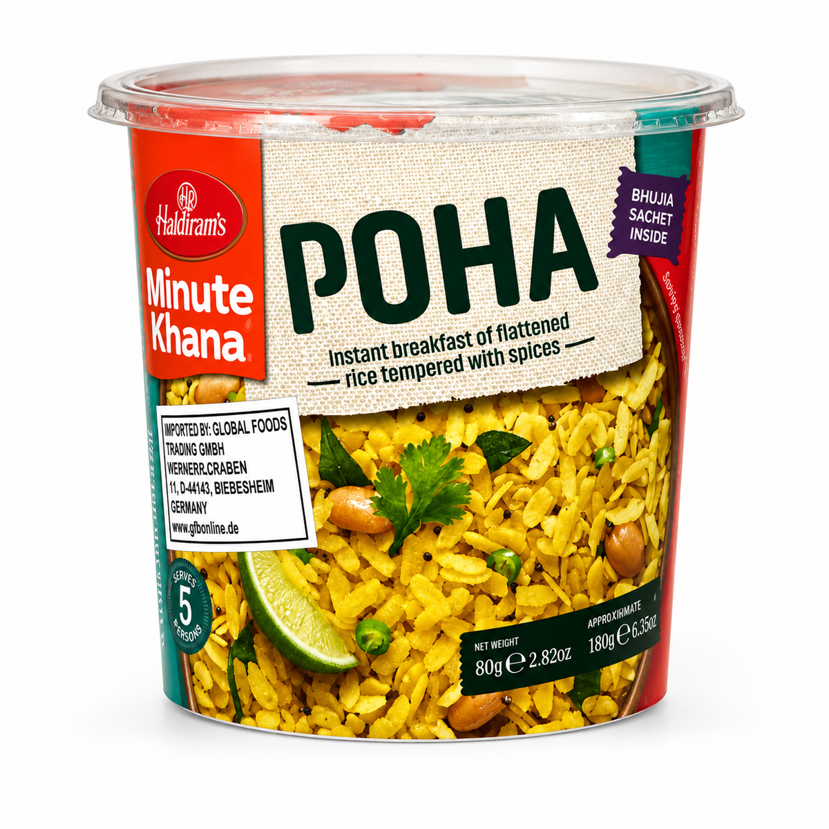 Haldirams Minute Khana Poha Cup 80g Ready-to-Eat