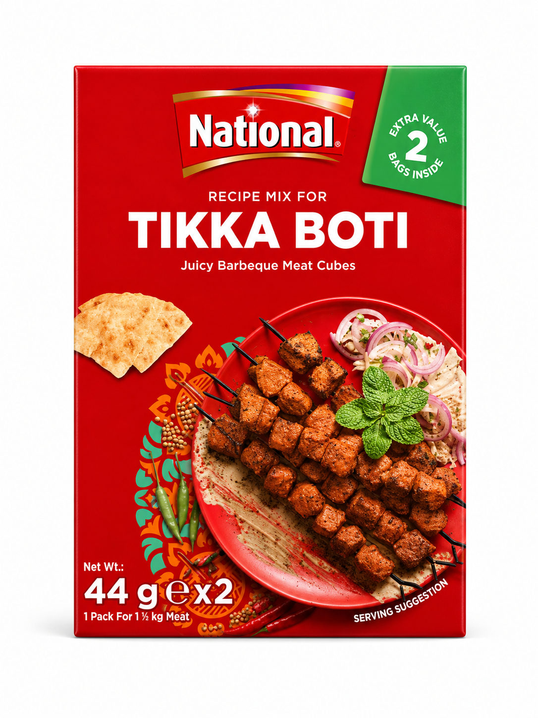 National Tikka Boti 44g x 2