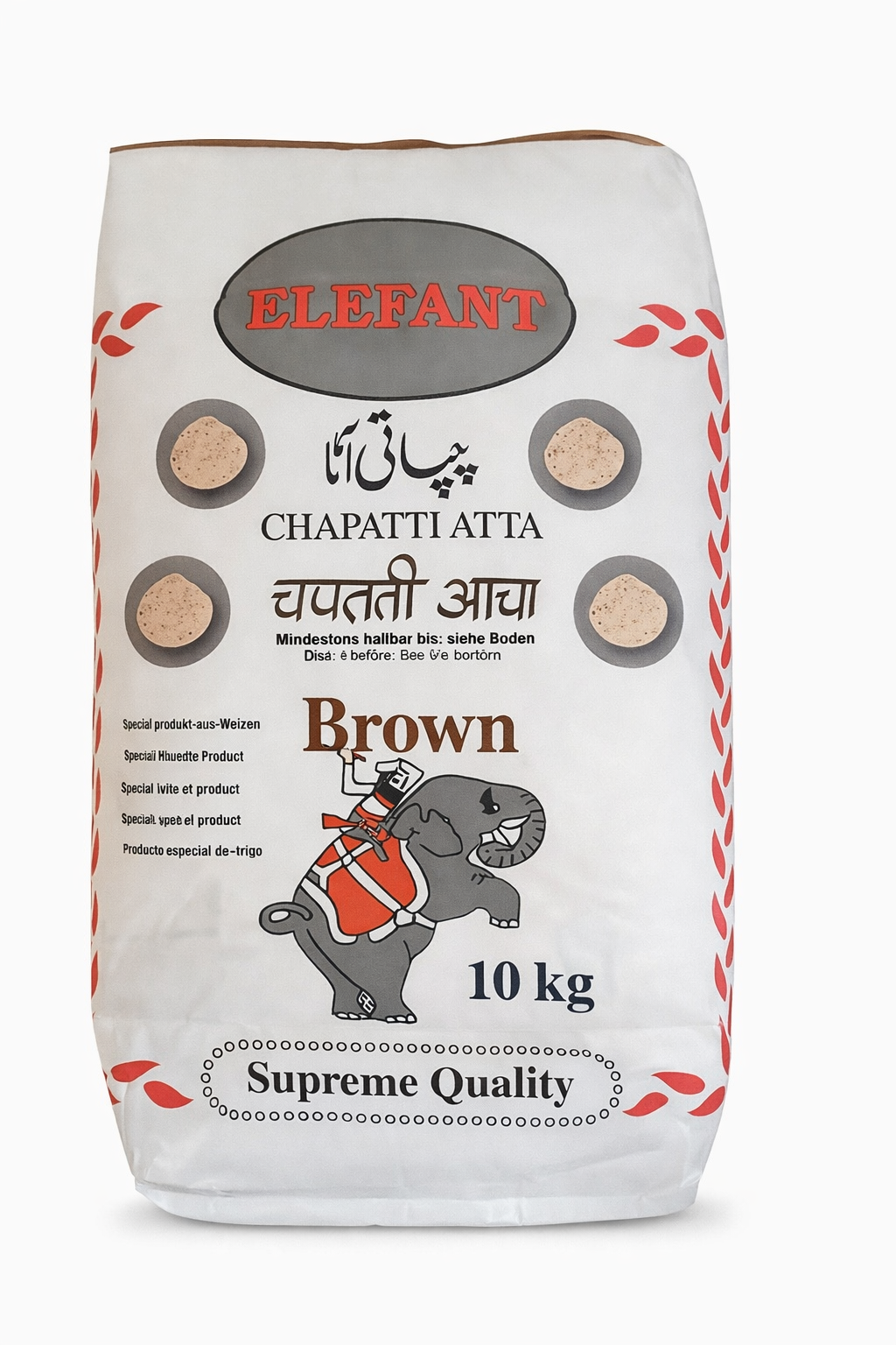 Elefant Brown Vollkorn Chapatti Atta 10kg