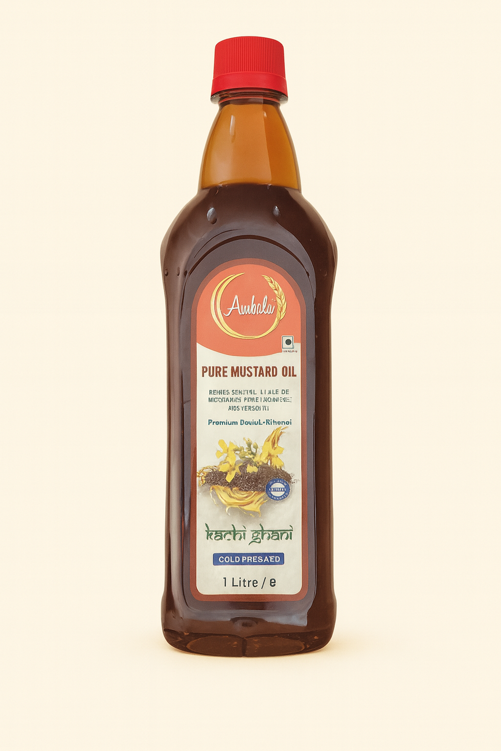 Ambala Pure Mustard Oil 1 L (Kachi Ghani Oil) – Buy Online Authentic Cold-Pressed Sarson Ka Tel for Cooking and Pickling